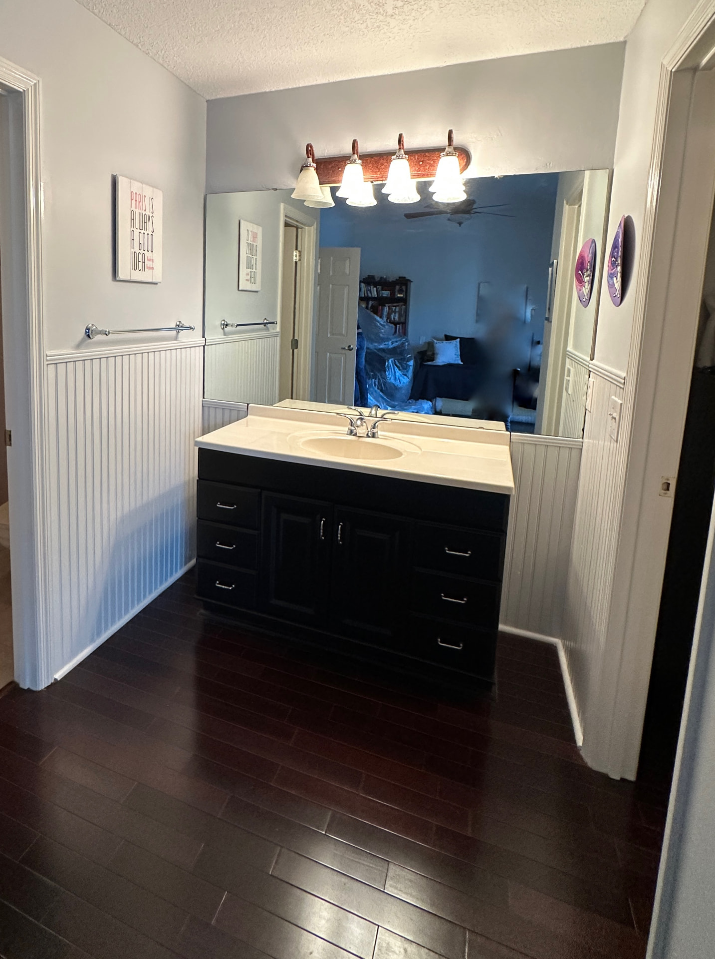 General Repairs & Handyman Services before — Built-in desk & cabinetry